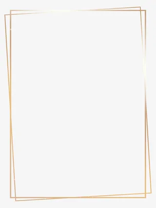 金色简约海报边框纪念册免抠其他元素