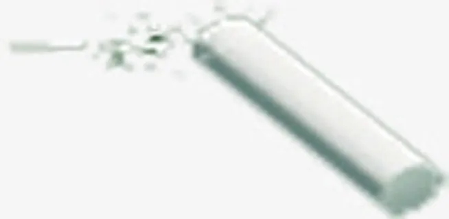 白色圆柱体带碎花素材免抠