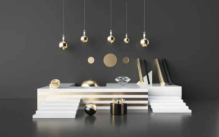 C4D，黑金，舞台，高端高清