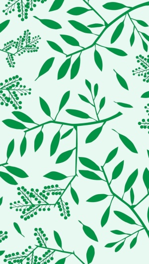 绿色简约植物艺术H5背景高清