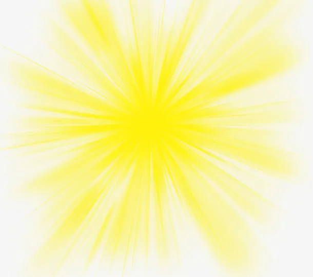 黄色散射光线免抠