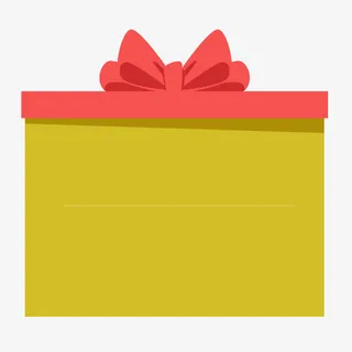 黄色礼品状标题框免抠