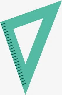 矢量学习用品三角尺免抠