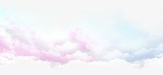 手绘彩色清新云彩免抠