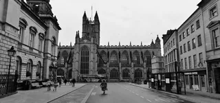 黑白唯美建筑背景高清