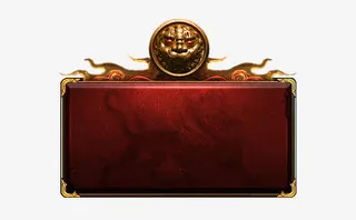 狮头砖红边框免抠