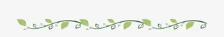 唯美创意小草花纹分割线免抠