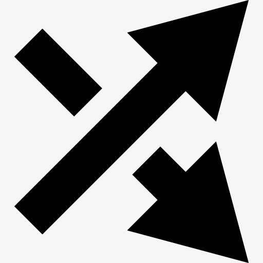 两交叉箭头符号图标免抠