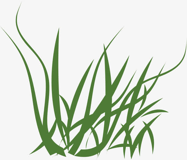 图案小草被风吹的小草免抠
