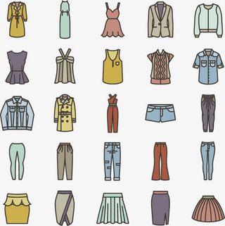 彩色衣服图标小图标服装图标裤子图标免抠