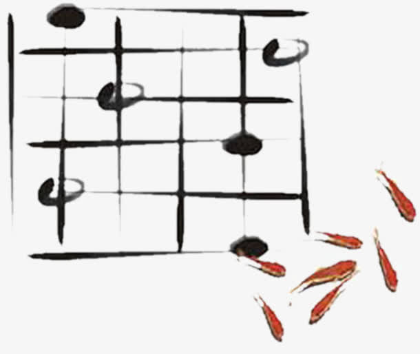 水墨棋子免抠