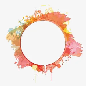 太阳简彩绘画免抠