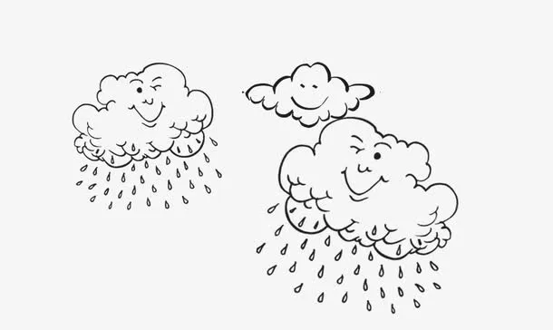 卡通说会下雨的云免抠