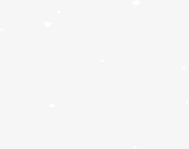 白色漂浮爱心免抠