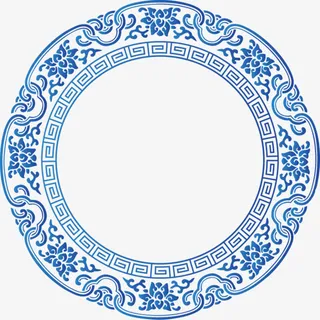 青花瓷 盘子 纹理 装饰免抠 青花瓷 盘子 纹理 装饰免抠