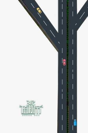春天植树节公路汽车免抠手绘/卡通手绘元素