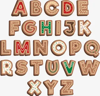 26 英文字母 糖果 a免抠