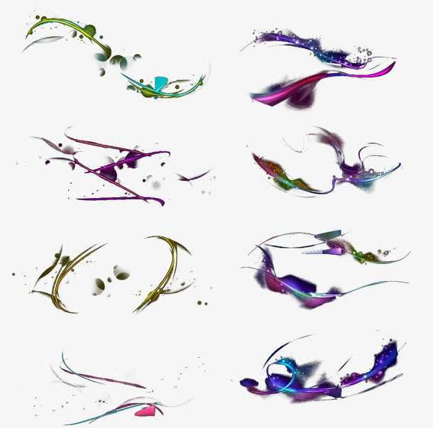 紫色光效免抠