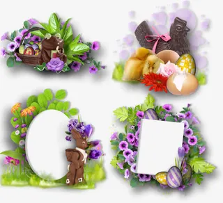 紫色花朵素材免抠