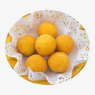 黄色地瓜丸子透明素材免抠