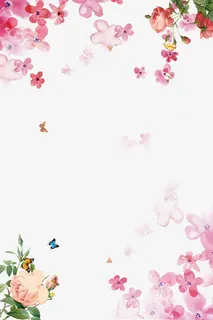 314白色情人节小花多边框免抠 314白色情人节小花多边框免抠