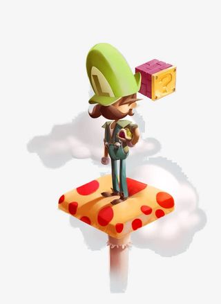 超级玛丽公仔免抠