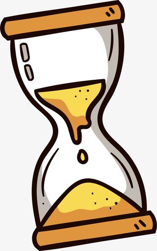 沙漏工具卡通插画免抠