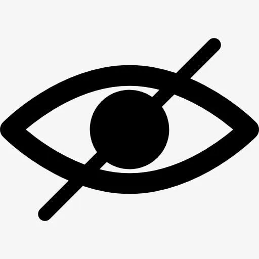 盲符号的眼睛斜线图标免抠