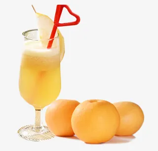 美味的雪梨汁素材图片免抠