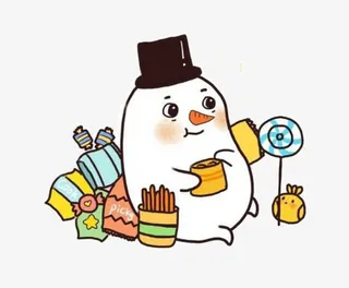 卡通雪人免抠