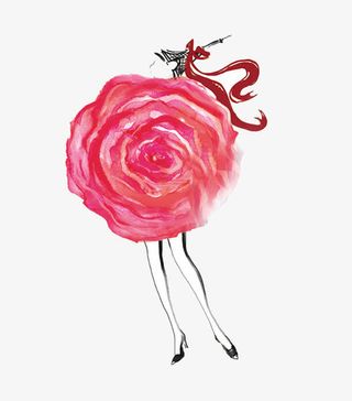 粉色中国风女人装饰女装化妆品免抠