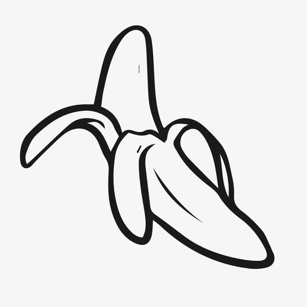 简笔画香蕉免抠