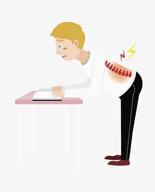 错误的看书姿势免抠