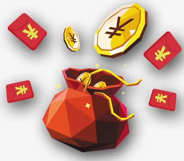 金币钱袋红包免抠素材免抠