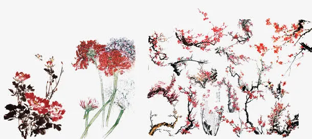 梅花元素合集免抠