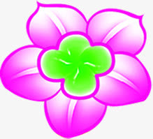 手绘粉色渐变小花免抠