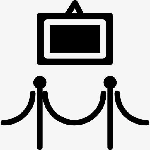 绘画展览在美术馆图标免抠