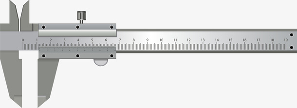 银色游标卡尺免抠