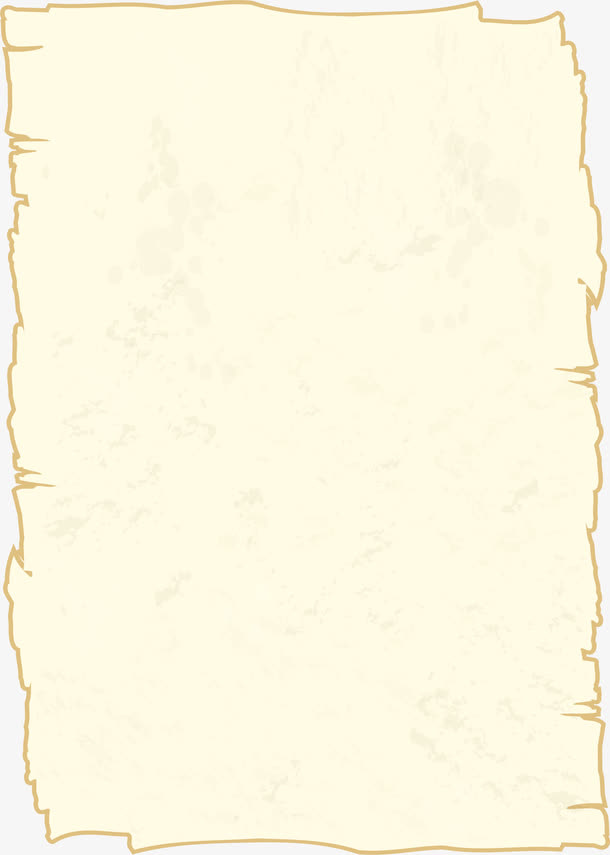 黄色复古纸张免抠