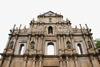 澳门大三巴特色建筑物免抠