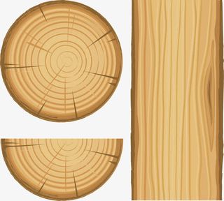 矢量手绘木纹免抠