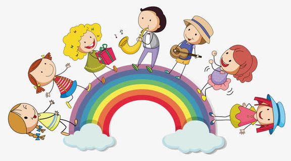彩虹免抠手绘/卡通卡通元素