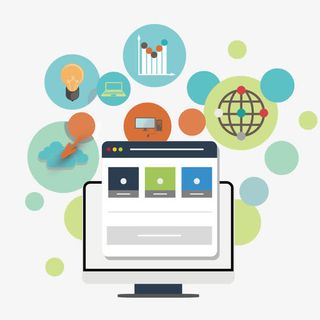 矢量电脑办公统计免抠