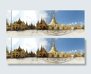 缅甸仰光的大金塔海报背景免抠