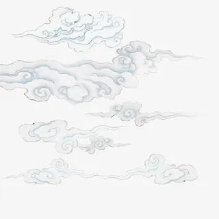 古典祥云漂浮的祥云免抠