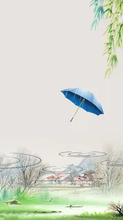 简约春天24节气春分手机端H5背景素材高清