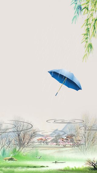 简约春天24节气春分手机端H5背景素材高清