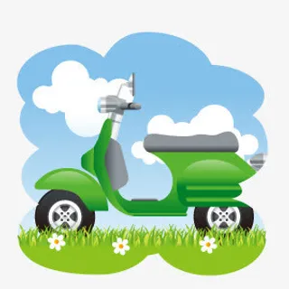 矢量绿色风景免抠