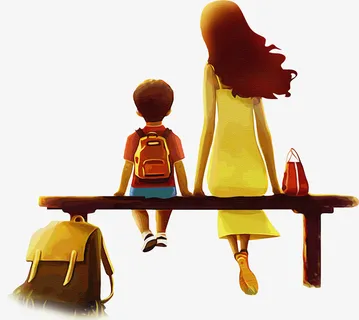 母子，母亲节，亲情，孩子免抠