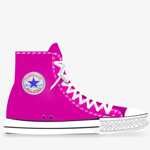 匡威粉红色的鞋Converse-icons免抠
